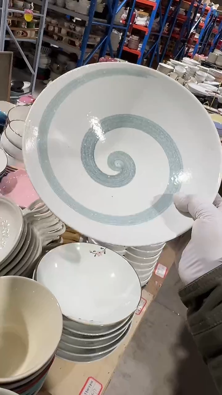 陶瓷螺纹斗笠碗微瑕 凑满20元包邮