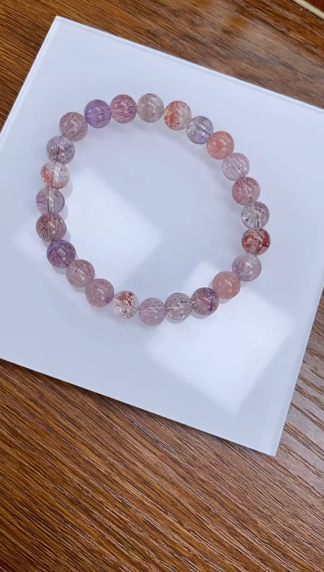 【闪购商品】水晶手链未镶嵌天然超七7.9mm多样性发一