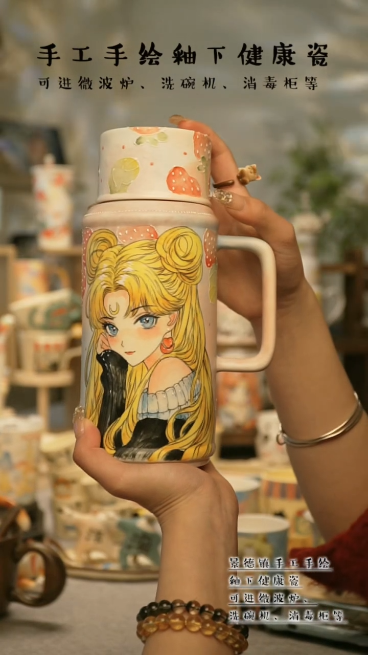 【闪购商品】杯陶瓷景德镇高温釉下彩&S056