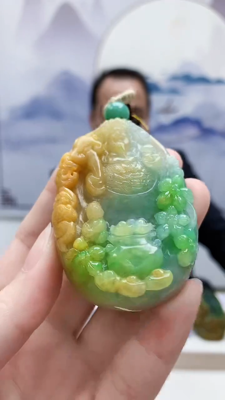 未镶嵌定制翡翠4957ry-毛货挂件12