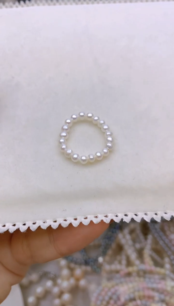 未镶嵌1淡水珍珠戒圈