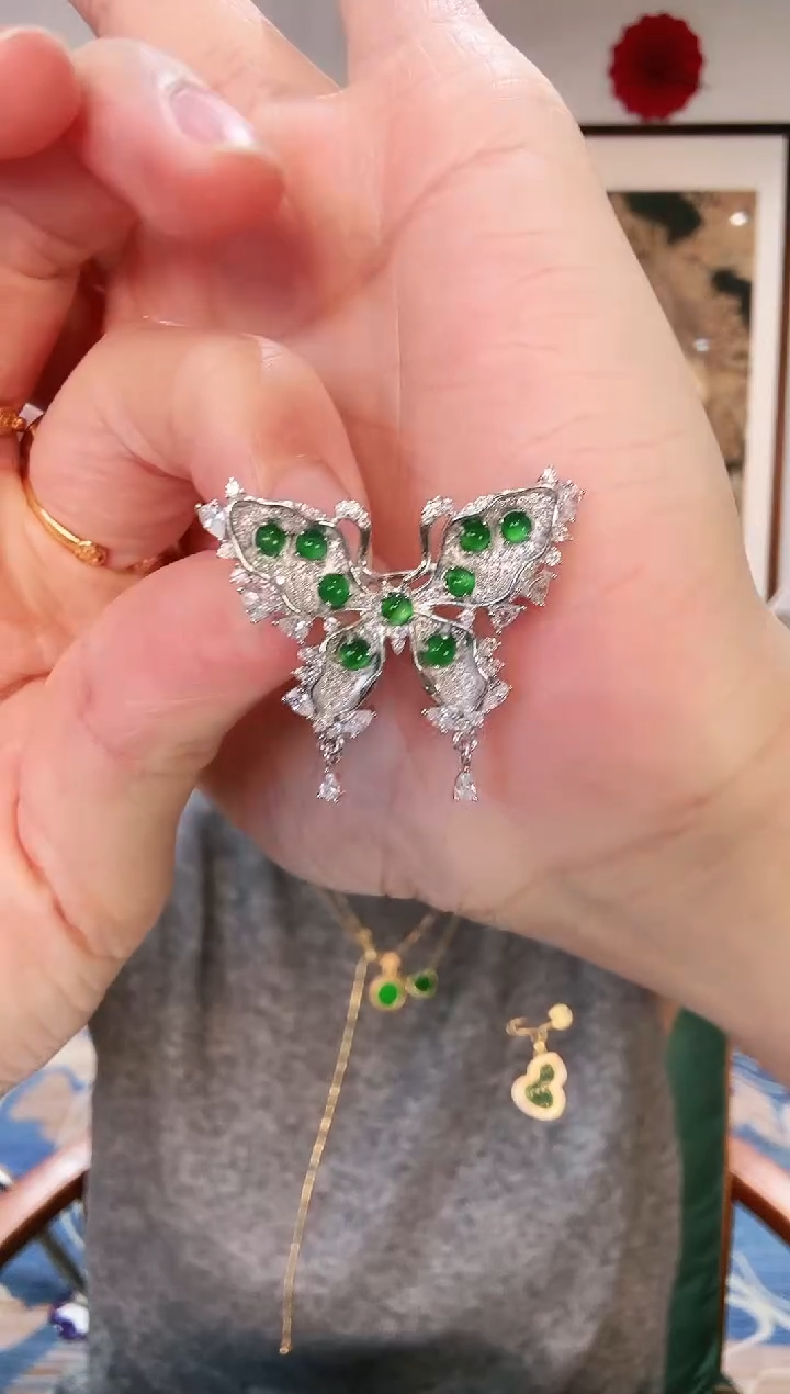 【闪购商品】翡翠颈饰银S925镶嵌吊坠