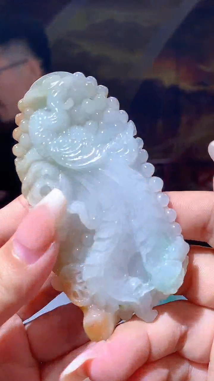 【闪购商品】定制翡翠未镶嵌1085xx-毛货挂件34