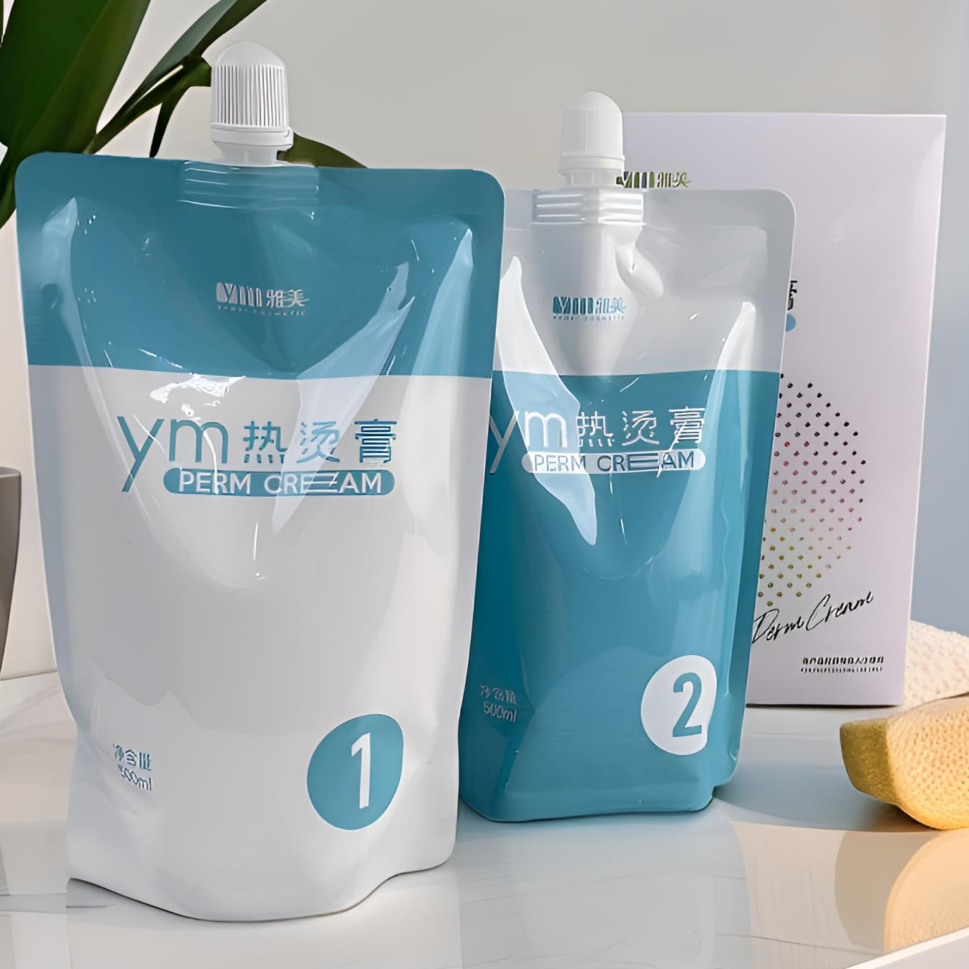 2套装 秀烫发水 绿茶系列热烫500ml*2 陶瓷烫发热烫 烫发发廊使用