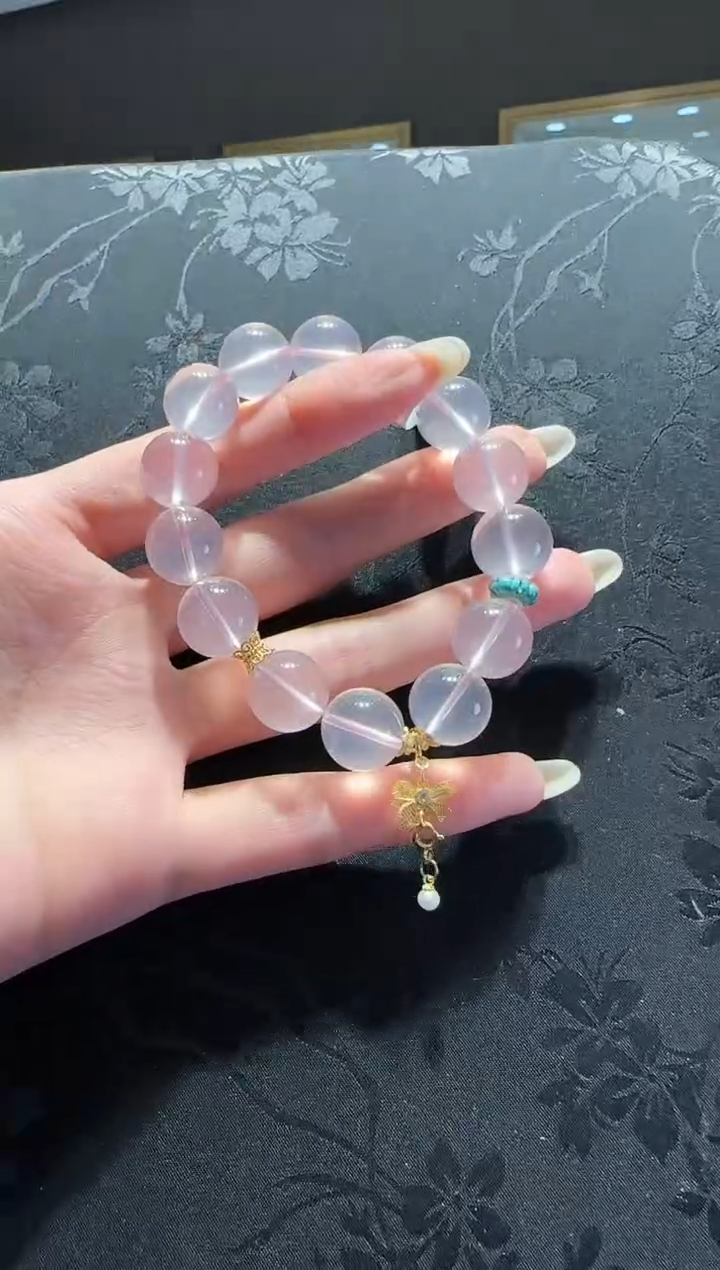 【闪购商品】水晶手串未镶嵌粉水晶手串设计款