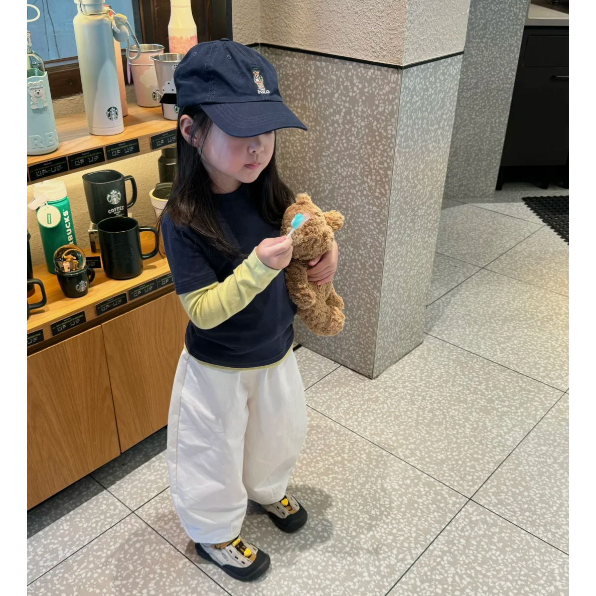 壹妈童装女童时尚套装秋季新款洋气儿童休闲百搭假两件上衣阔腿裤