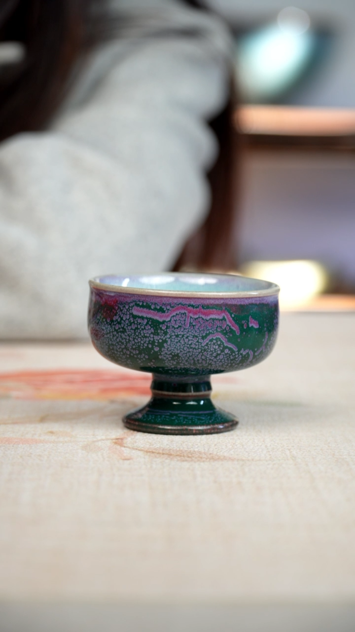 杯子瓷钧窑茶器摆件