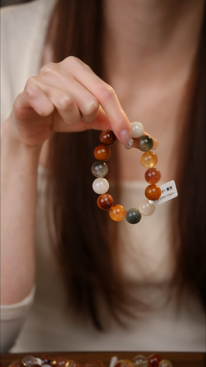 未镶嵌手串水晶兔毛