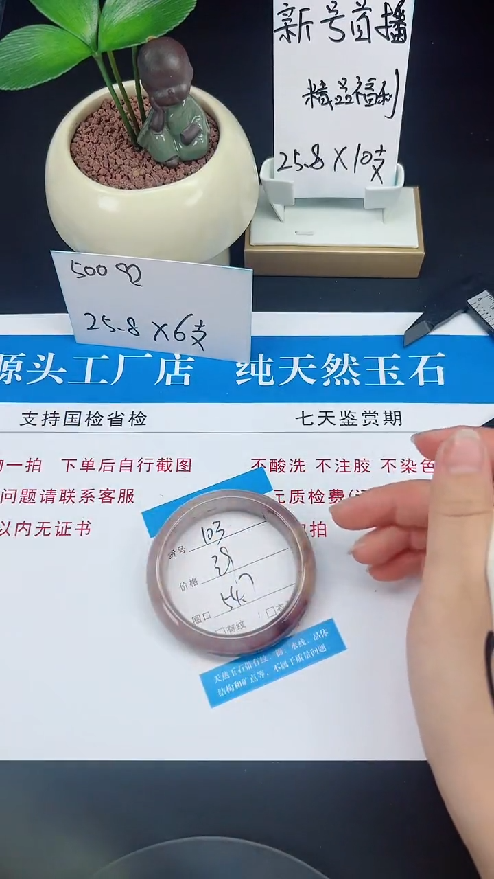 未镶嵌手镯石英质玉103-54/55