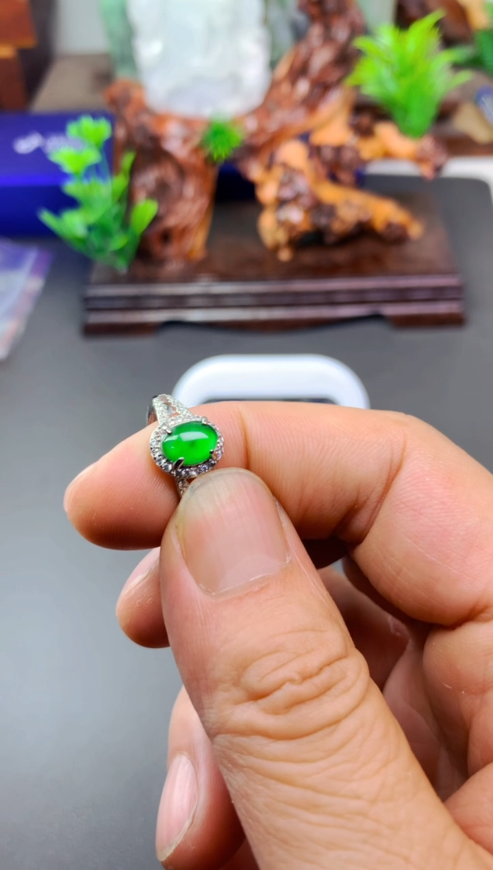 颈饰未镶嵌翡翠诗**居戒指