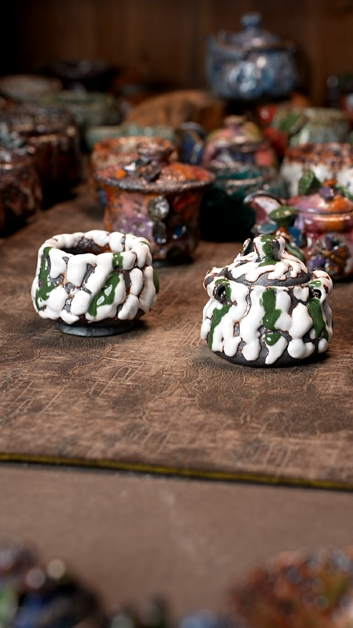 兔**太景德镇柴烧志野杯