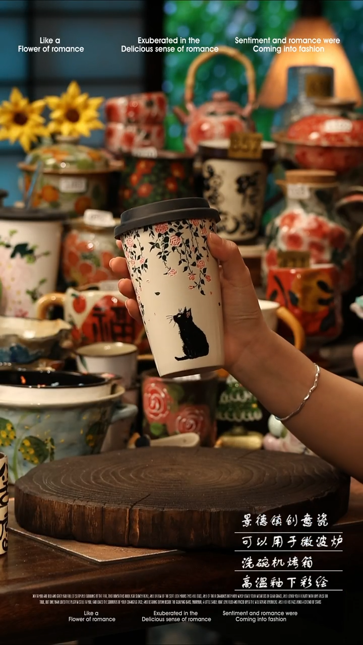 陶瓷景德镇高温釉下彩手工手绘款式@A0780@