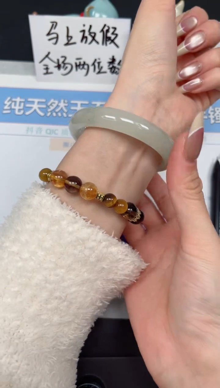 【闪购商品】石英质玉手镯未镶嵌K145-55