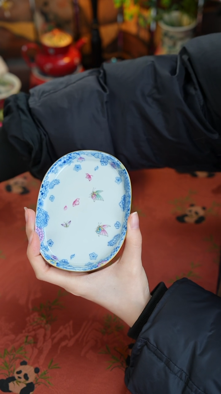 景德镇手工手绘华隐堂壶承