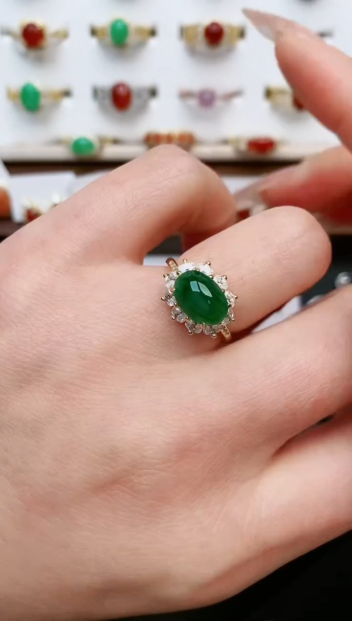 【闪购商品】翡翠戒指银S925镶嵌.....