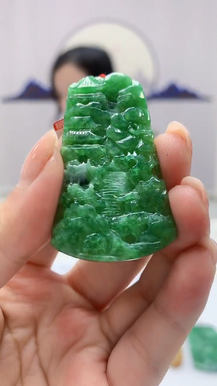 【闪购商品】定制翡翠未镶嵌4852ms-毛货山水246