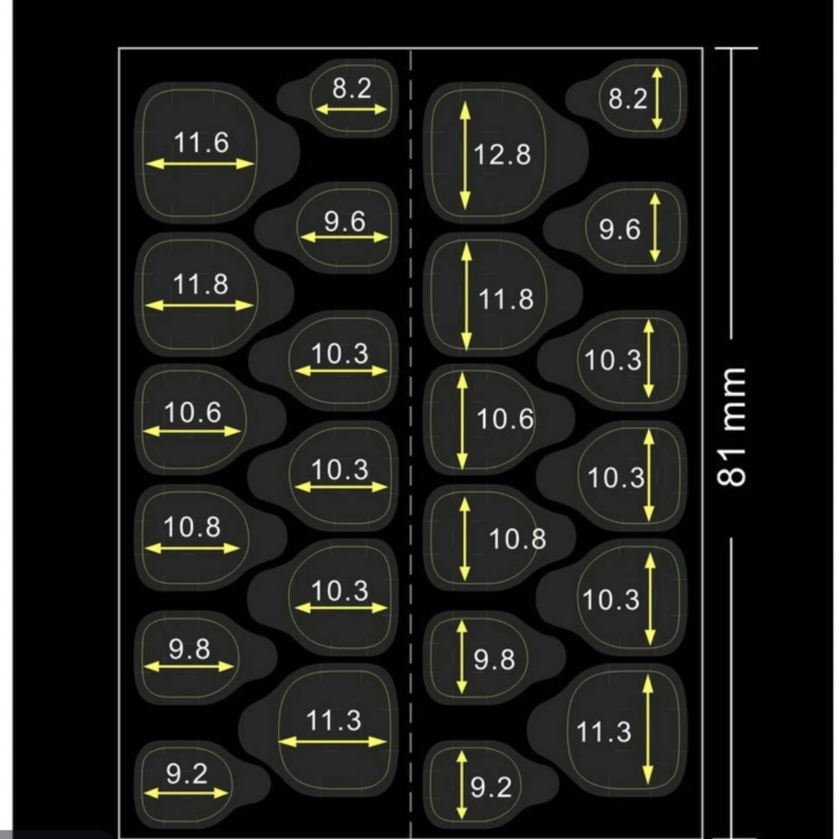 美甲果冻胶双面胶防水压痕透明隐形穿戴甲片假指甲胶贴加厚24粒