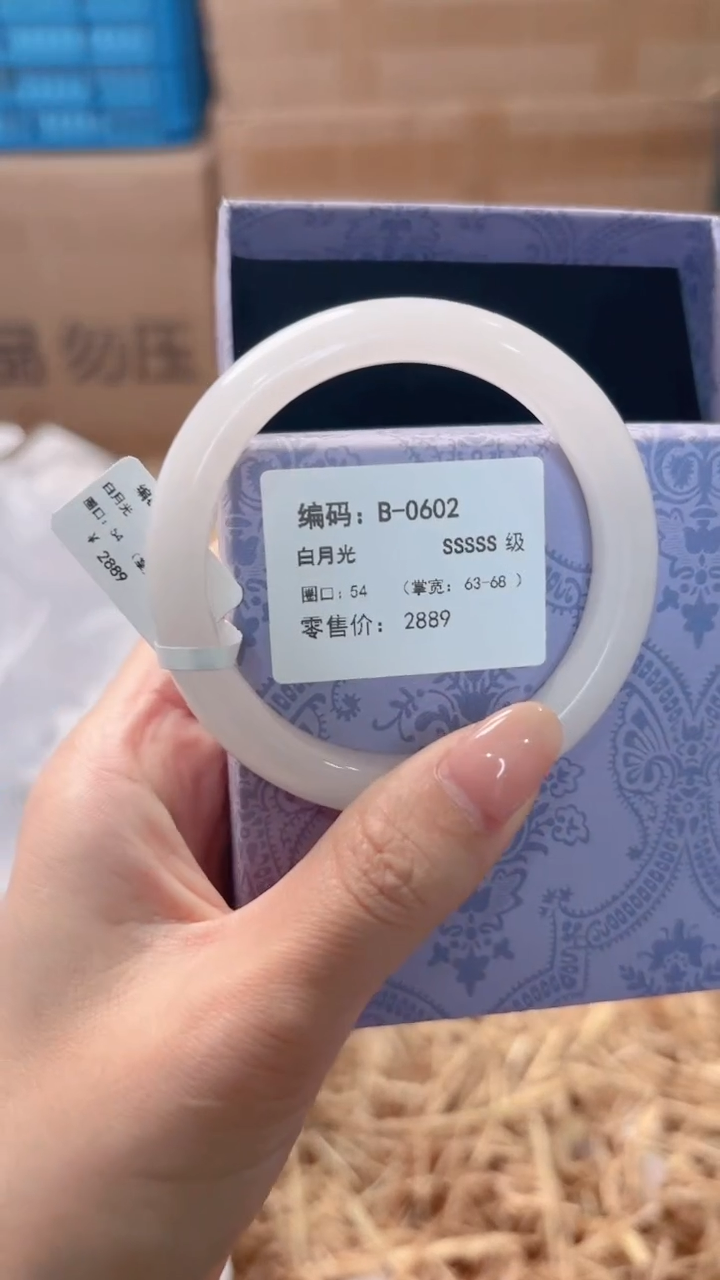 未镶嵌手镯石英质玉B-0602