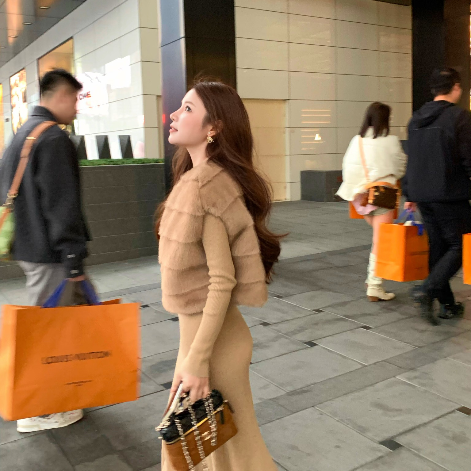 马甲【京都贵女】自带贵气轻盈显瘦毛毛马甲外套女保暖