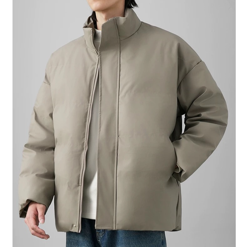 bobo姐 冬季男士pu皮立领棉服加厚保暖防水面包服棉衣外套