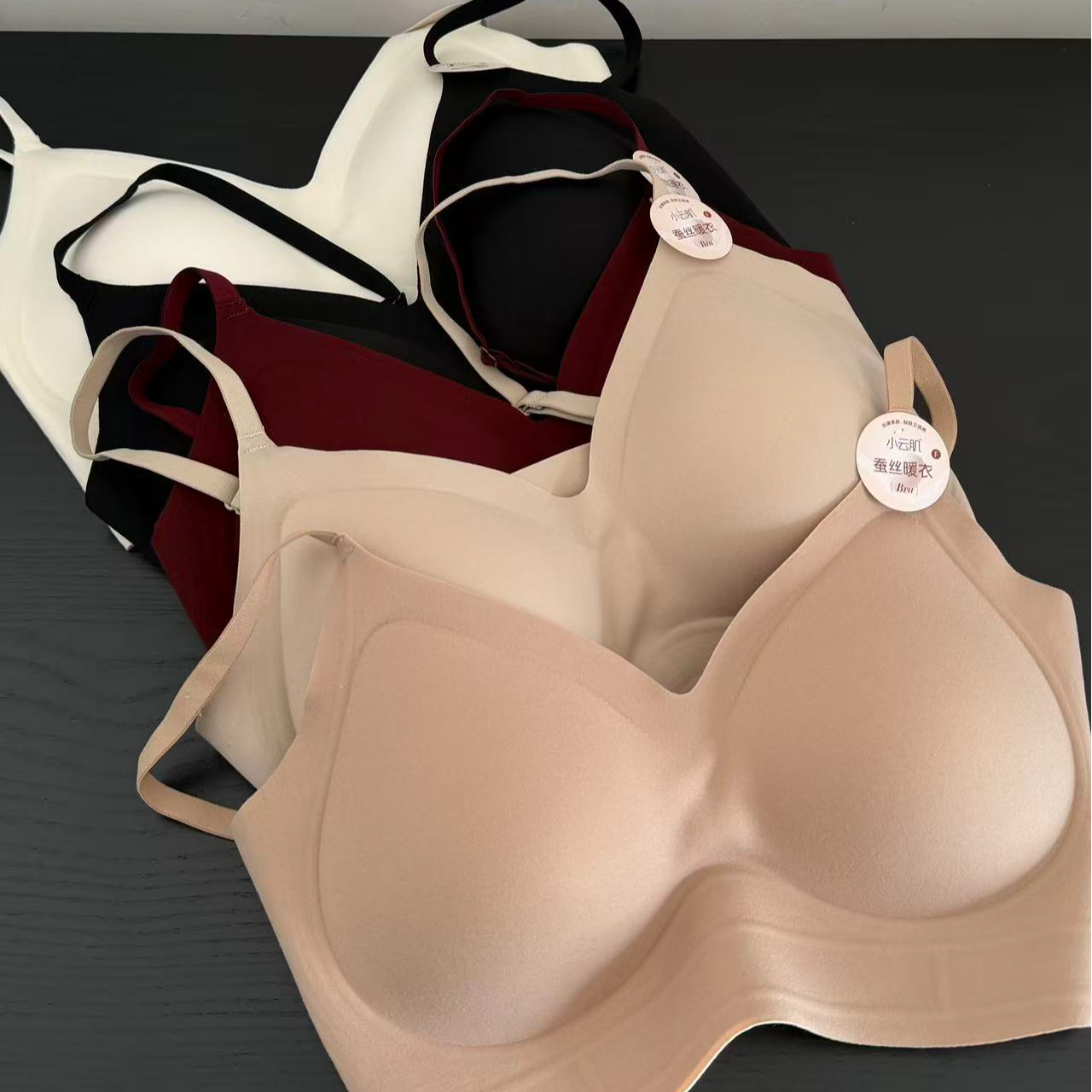 【暖肤果冻bra】自留套头无尺码双面磨毛舒适吊带背心文胸