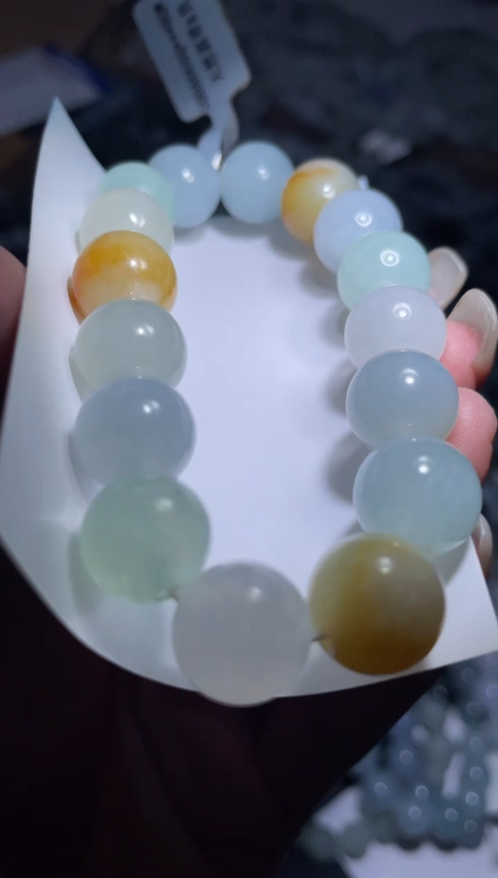 【闪购商品】定制翡翠未镶嵌天然缅甸A货翡翠手串34