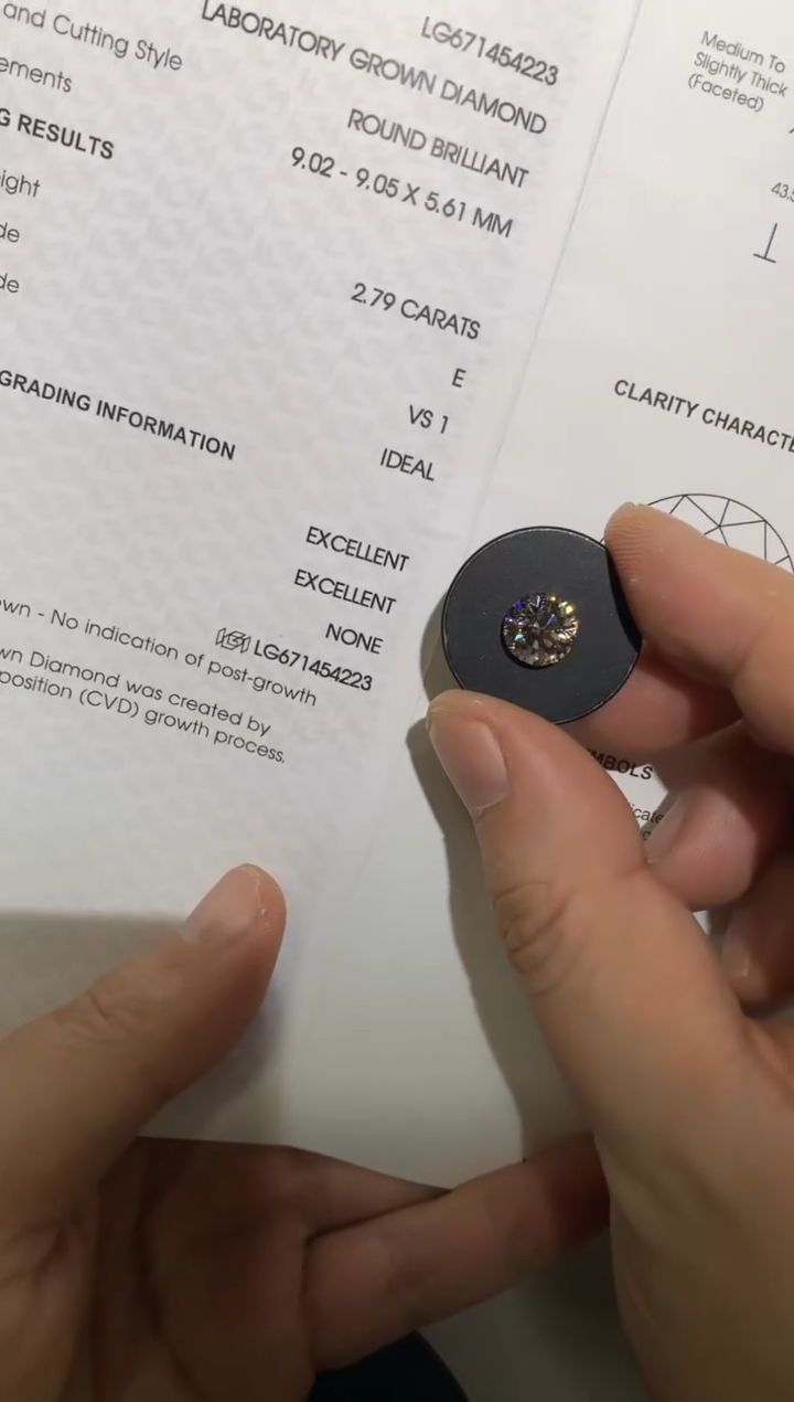 【闪购商品】实验室培育钻石裸石未镶嵌2.79E671454223