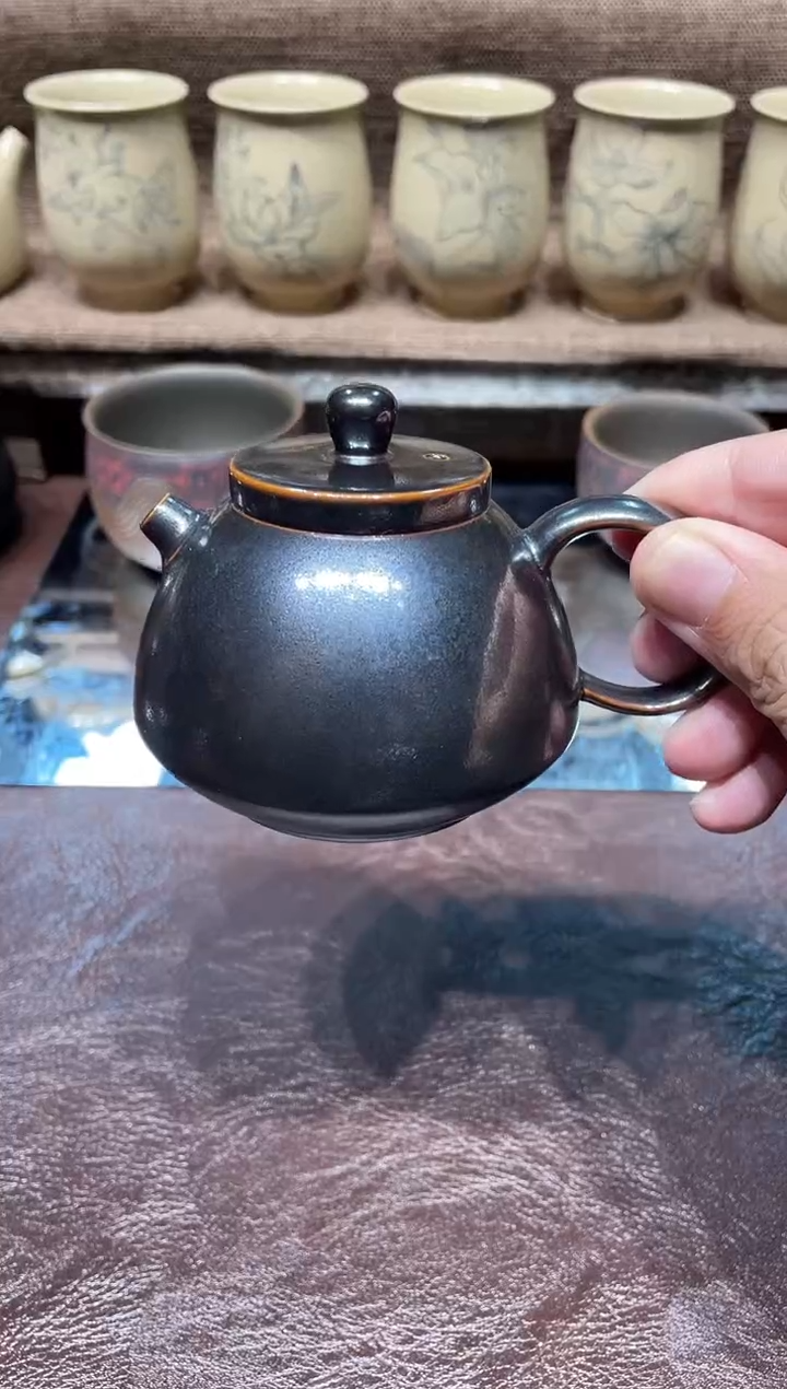 茶壶丹窑太空灰小茶壶 43号 105cc