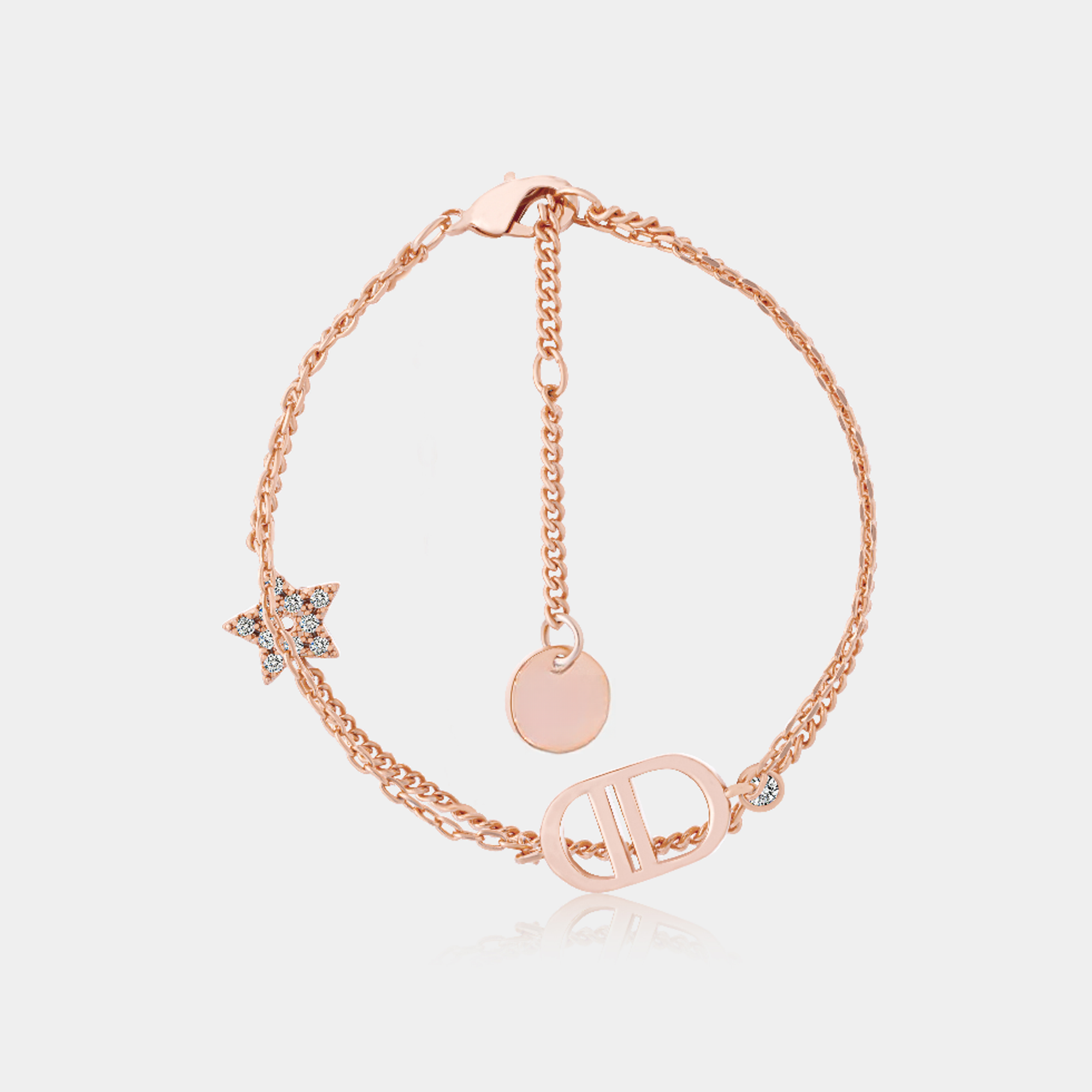 诵蝶 铜合金手链 轻奢小众设计感字母手链407A2