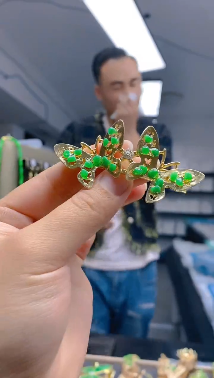 【闪购商品】翡翠耳饰合金0290翡翠发簪