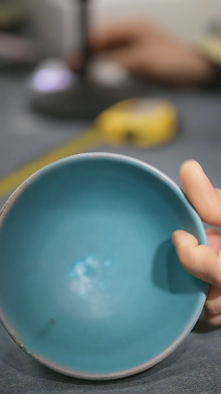 碗浪鬼家釉绘柴烧