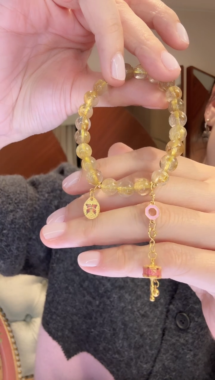 【闪购商品】发晶手串未镶嵌未镶嵌水晶手串25370