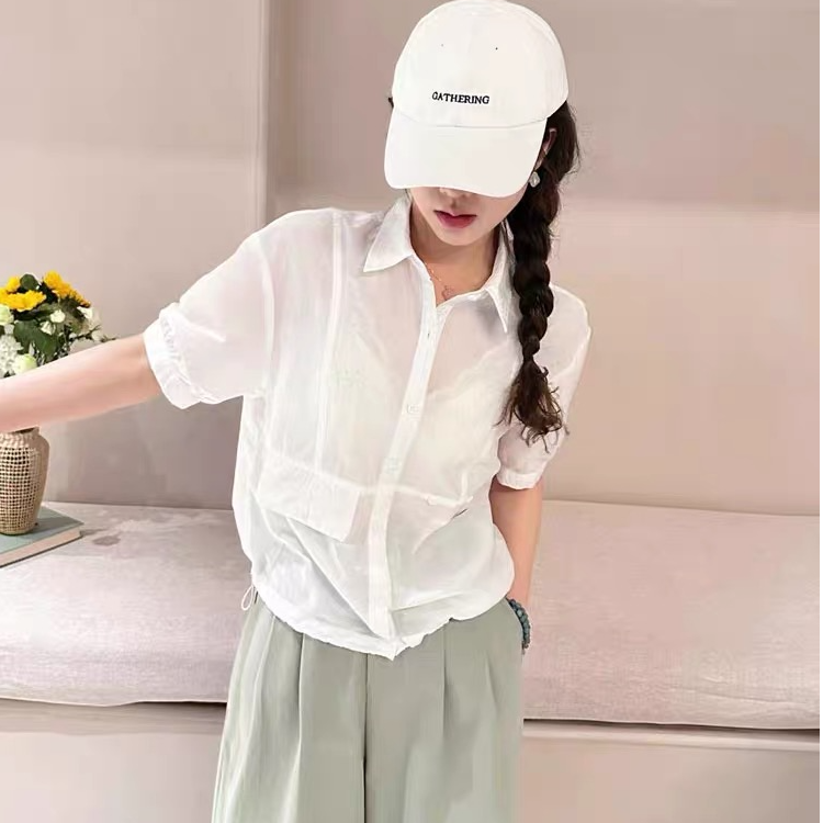 月月家/25288 夏季新款女装设计师款女士衬衫休闲百搭时尚气质