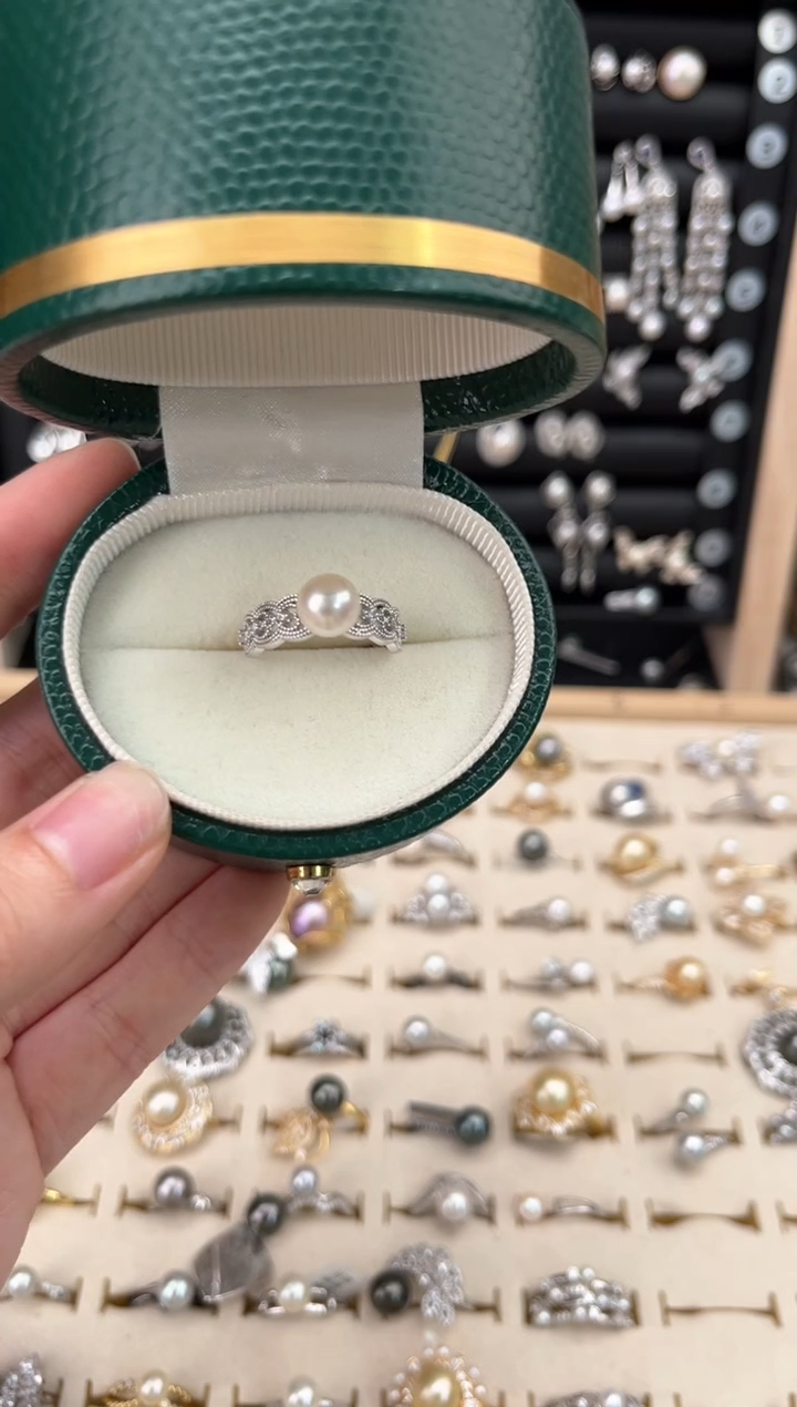 【闪购商品】海水珍珠戒指银S925镶嵌S925海水戒指