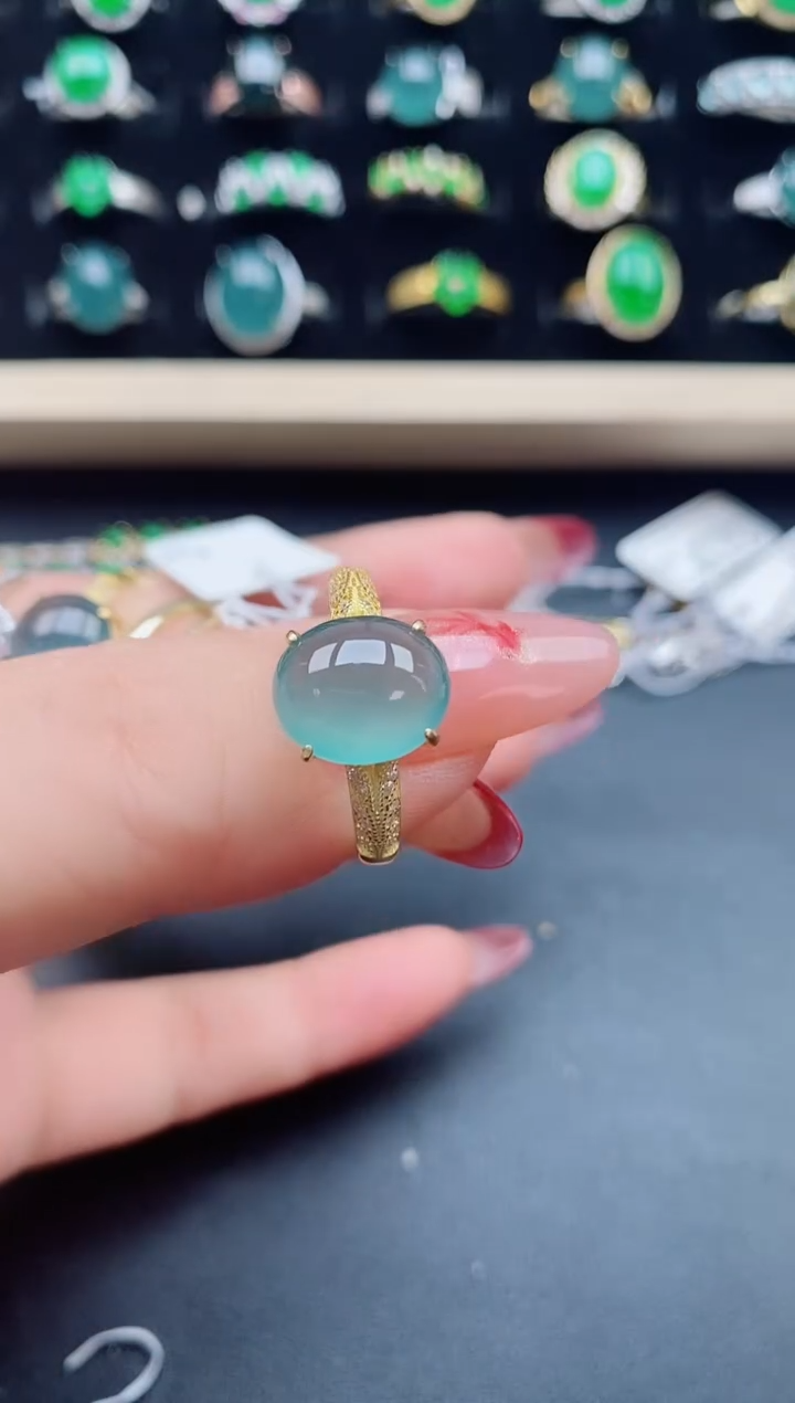 【闪购商品】翡翠戒指银S925镶嵌5080058