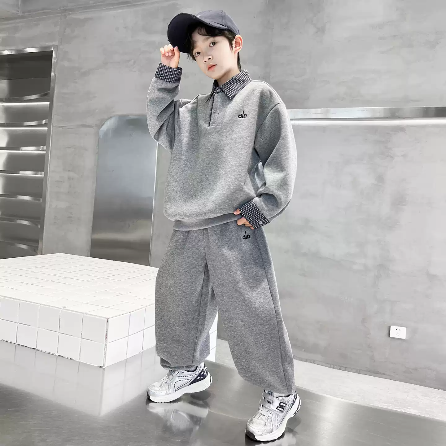 男童秋装卫衣套装2025新款中大儿童春秋季运动服两件套男孩潮帅气
