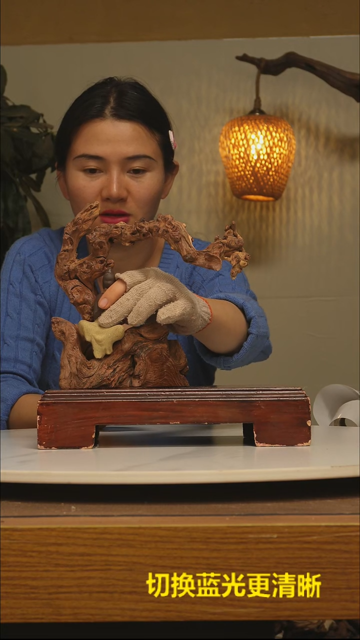 木倔***猬根雕摆件类682