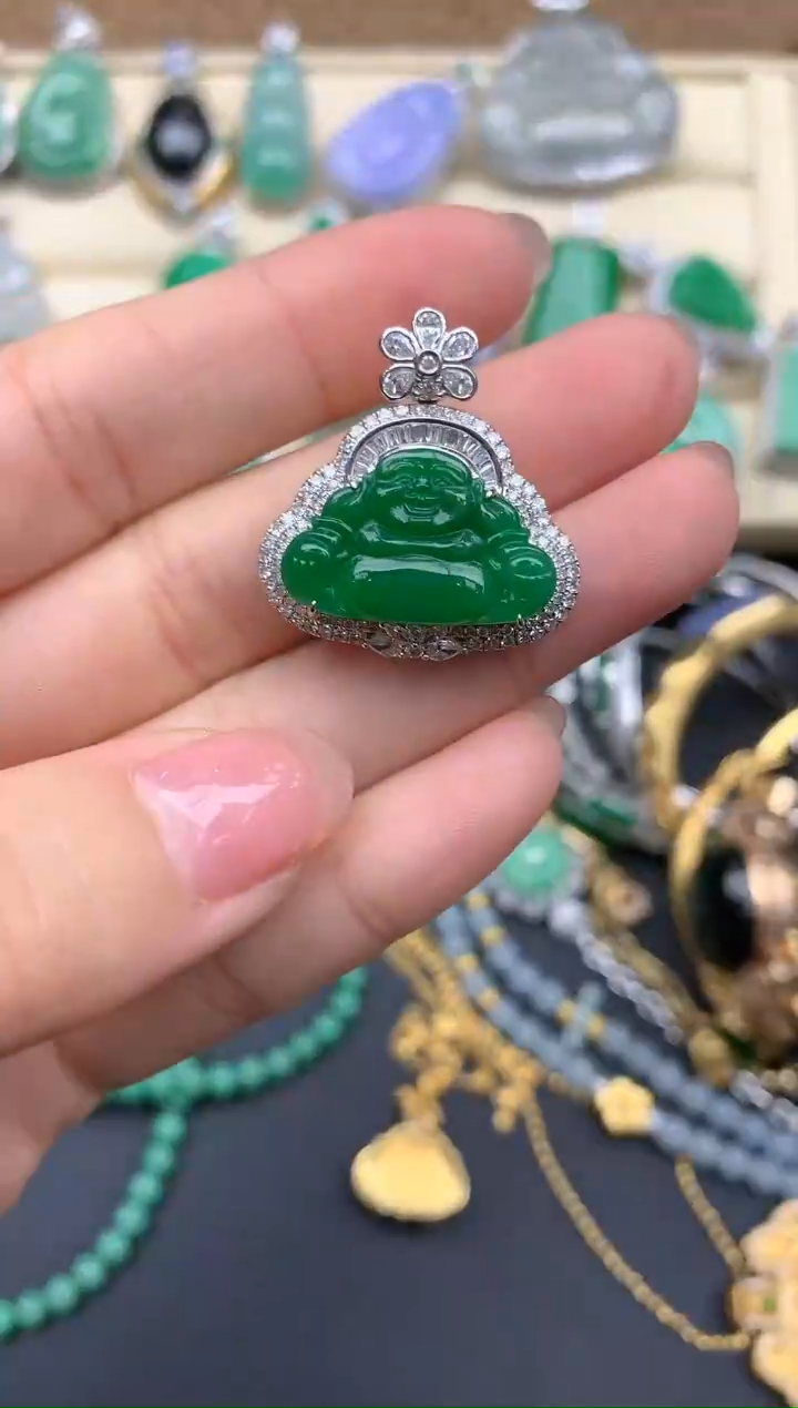 【闪购商品】翡翠颈饰18K金镶嵌507-中国好珍宝