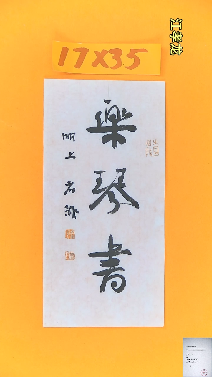 【闪购商品】书法江孝龙书法竖幅乐琴书17*35