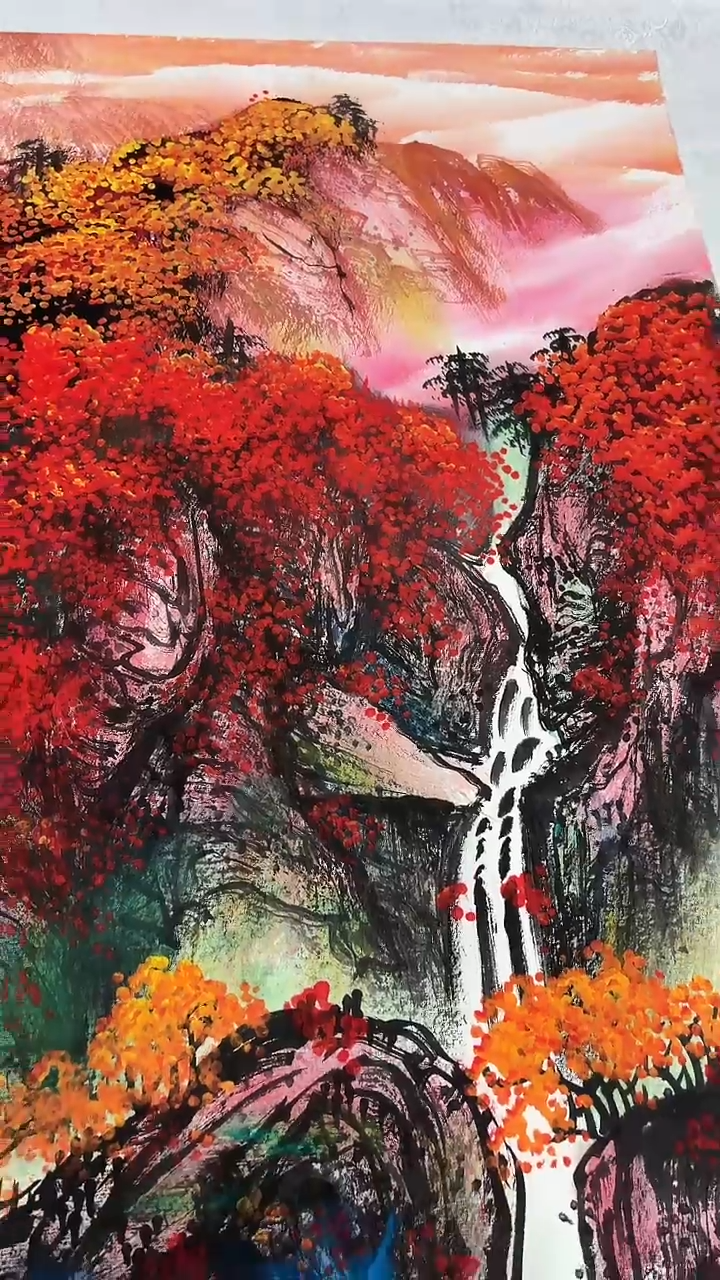 书法刘华亮山水四尺三开