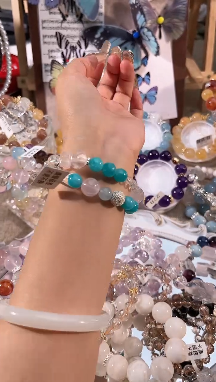 【闪购商品】水晶手链未镶嵌多样性发货颜色微差发其一