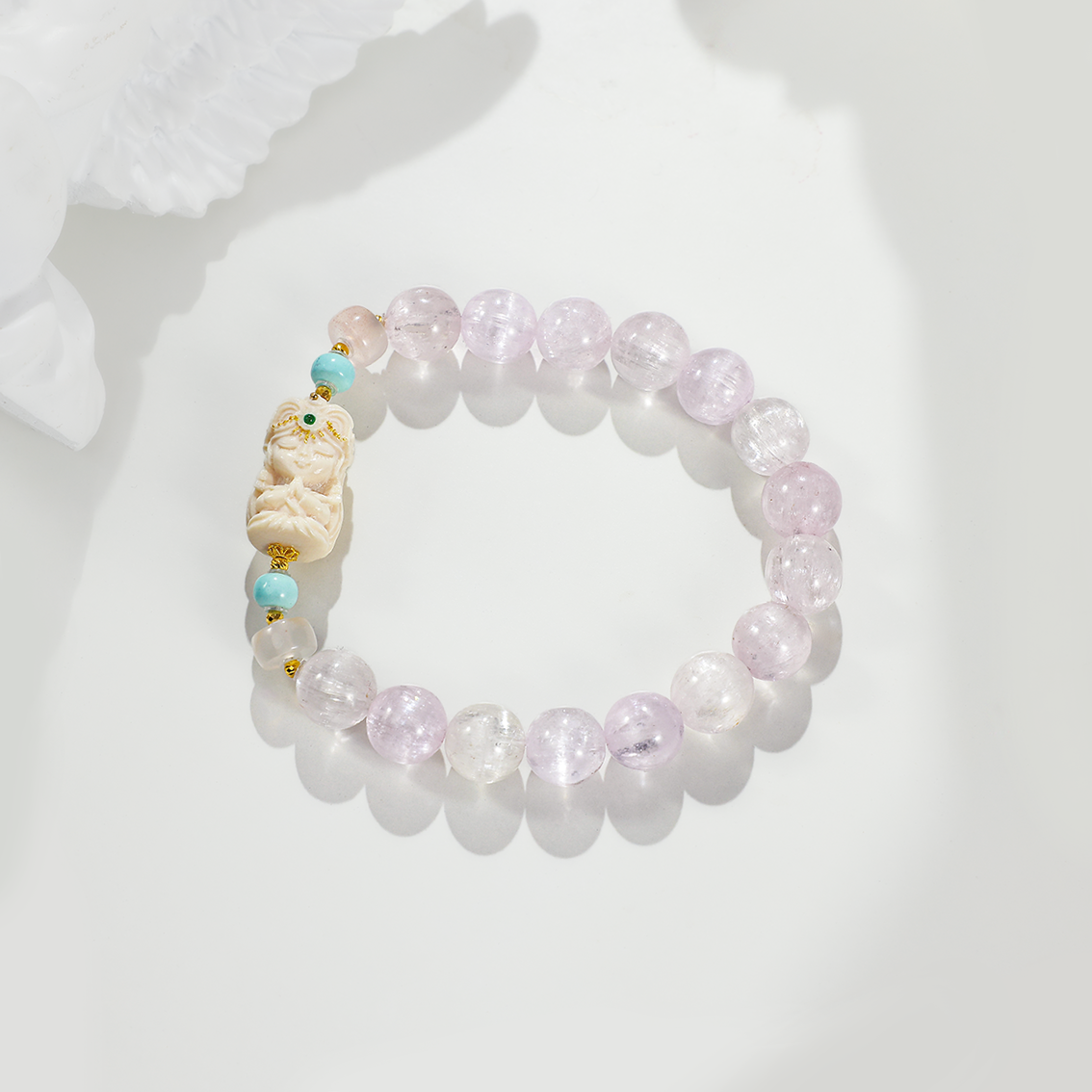 「暗夜之光」拉丝紫锂辉原创设计款手串