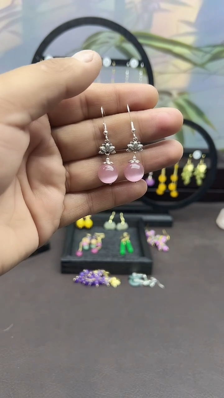 未镶嵌石英质玉耳饰212