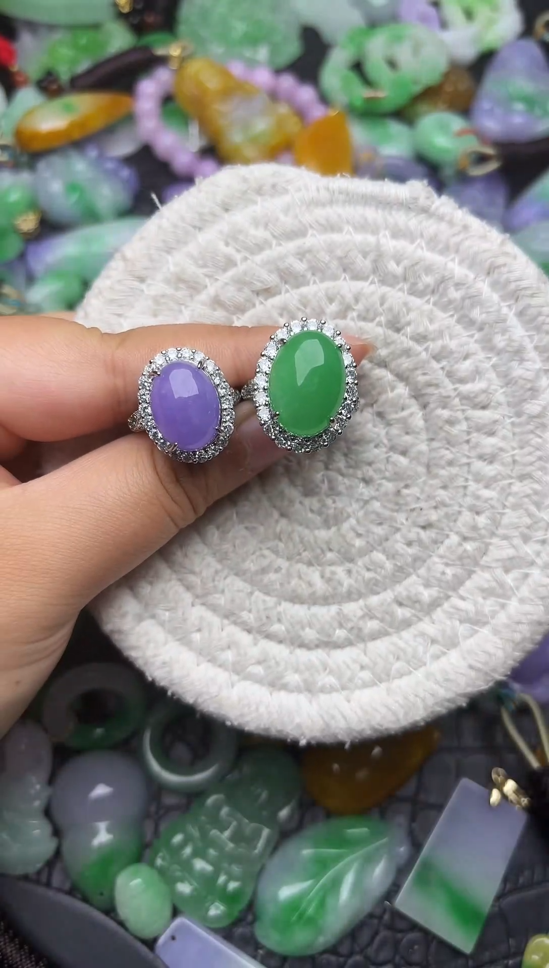 颈饰未镶嵌翡翠缅甸翡翠吊坠