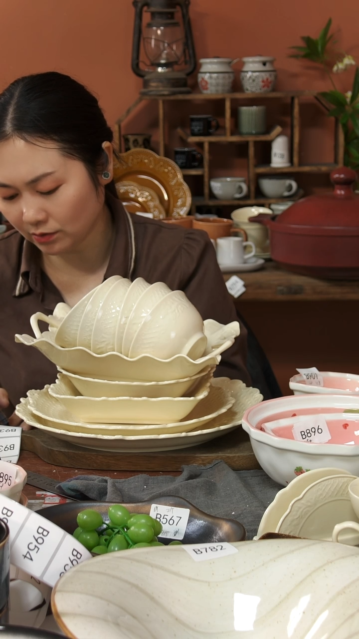 陶瓷B 933陶瓷异形餐具11件套微瑕