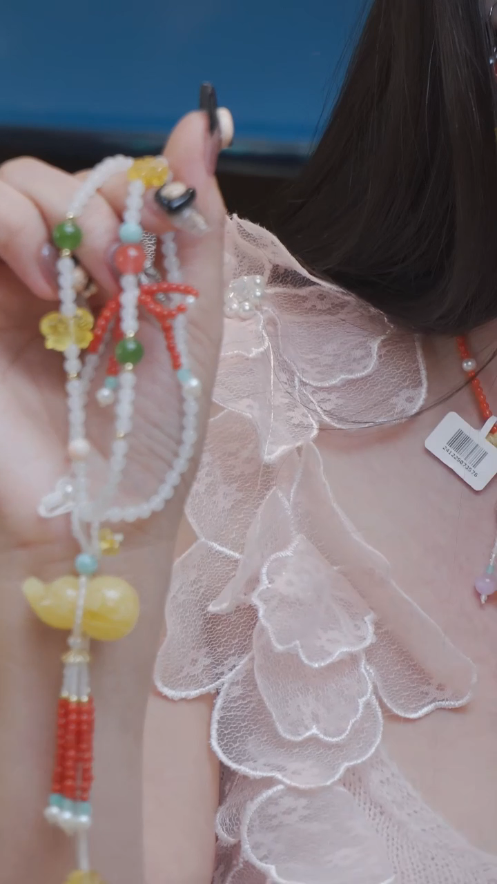 【闪购商品】琥珀颈饰未镶嵌1.25手工编织商品4