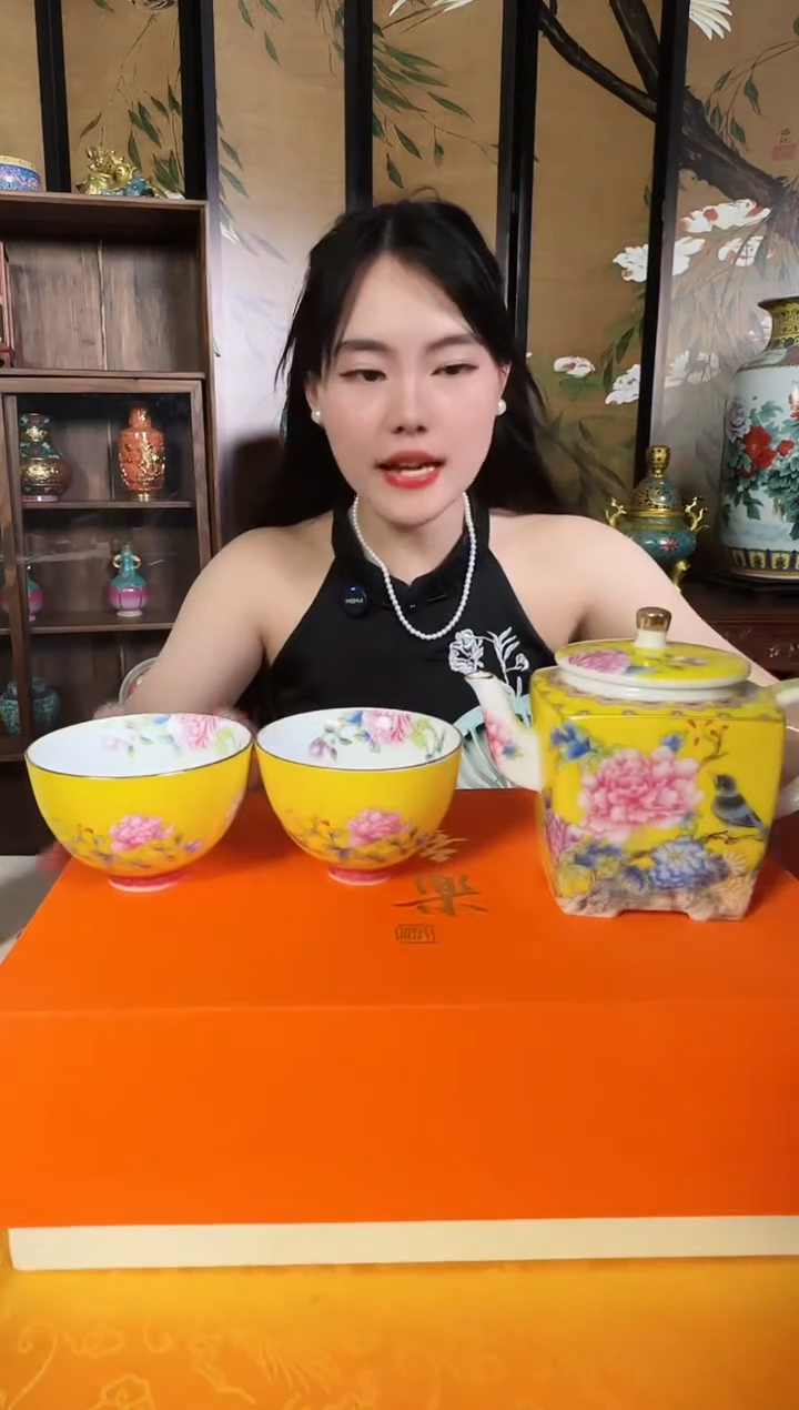 摆件景德镇陶瓷茶具套组