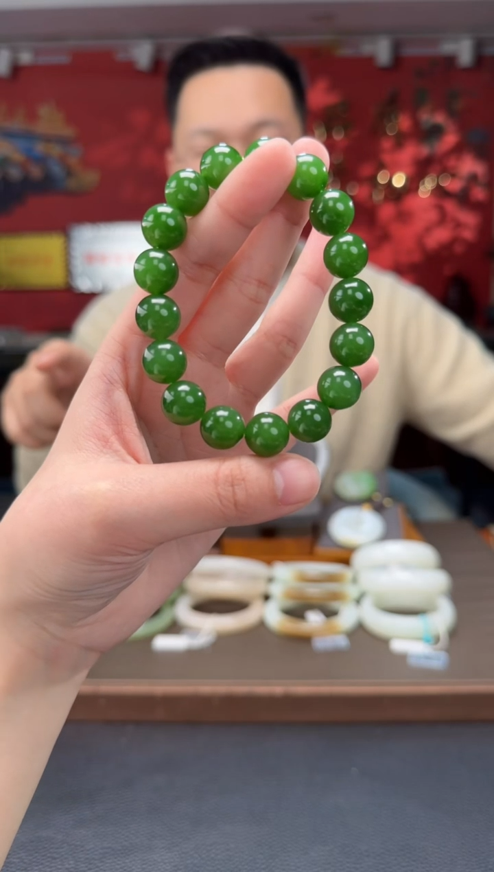 【闪购商品】和田玉手串未镶嵌碧玉单圈手串