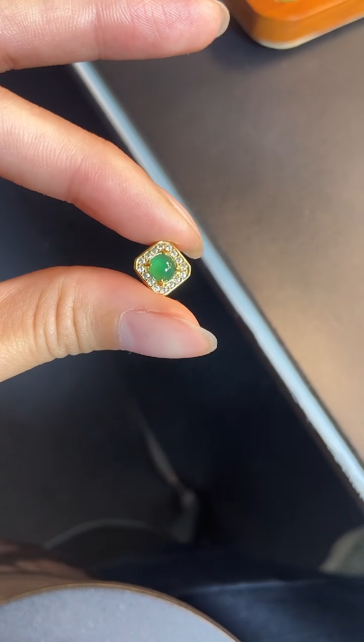 吊坠(不含链)银S925镶嵌翡翠1