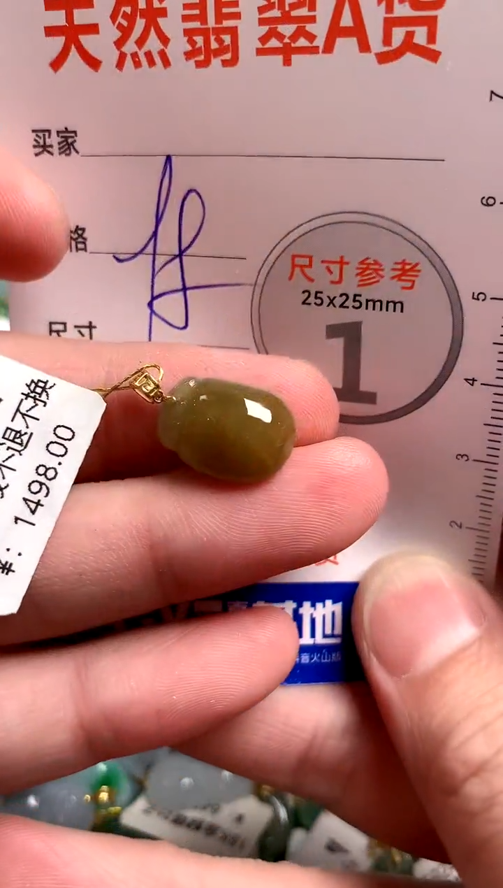 【闪购商品】翡翠颈饰18K金镶嵌14003633